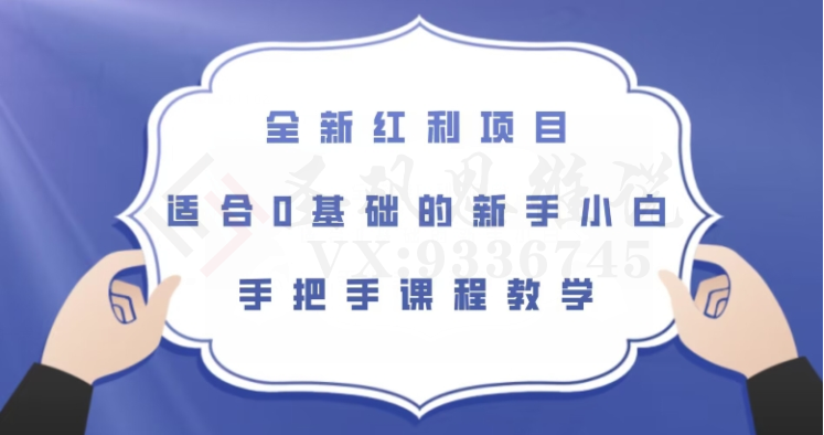 全新红利项目，适合0基础的新手小白，手把手课程教学【揭秘】-圣矾创业博客