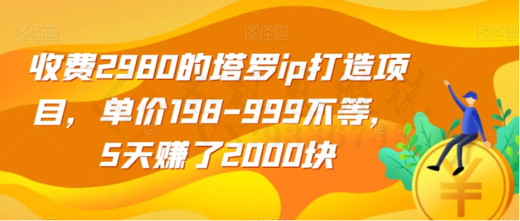 收费2980的塔罗ip打造项目，单价198-999不等，5天赚了2000块【揭秘】-圣矾创业博客